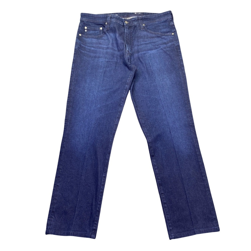 AG Adriano Goldschmied Everett Slim Straight Jeans Dark Wash Blue Sz 36 Preppy